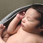 cropped baby photo by west sussex newborn photographer
