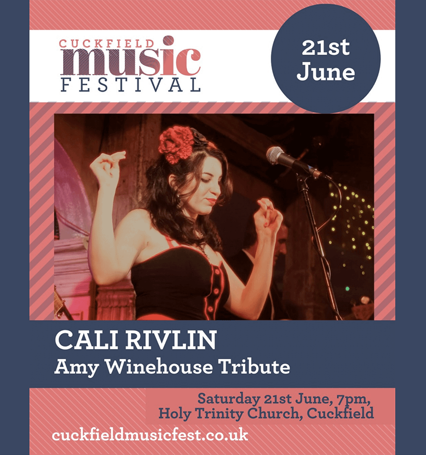 Cali Rivlin amy winehouse tribute cuckfield music festival performance