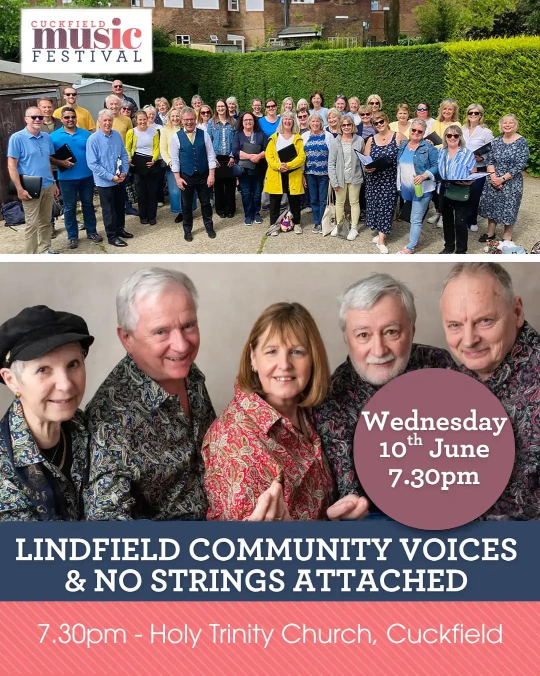 Lindfield Community Voices and No Strings Attached vocal groups